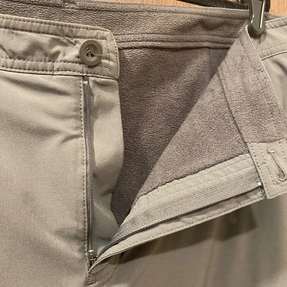 EDDIE BAUER Women Polar Fleece-Lined Straight Leg Pants Size 16 Gray Gorpcore - Picture 5 of 12